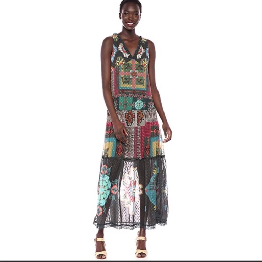 Desigual maxi dress colorful patchwork